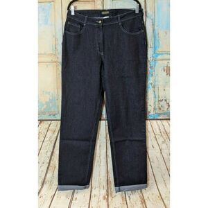 Apparel Collection Womens Size 32R Blue Dark Wash Straight Leg Denim Jeans